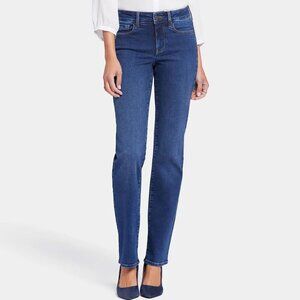 NWT NYDJ Marilyn Mid Rise Straight Leg Jeans 6 Cooper Blue